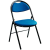 Linea Fabbrica Összecsukható szék kék szövet fekete alap.