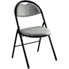 Linea Fabbrica Összecsukható szék szürke szövet fekete alap.