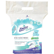 Linteo Baby nedves törlőkendők (4× 80 db) törlőkendő