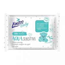 LINTEO nedves törlőkendő - Baby AQUA Sensitive 10 db törlőkendő