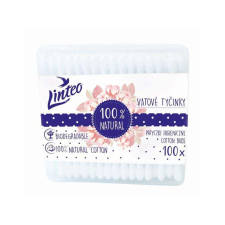 LINTEO Papír fültisztító pálcika 100% natural Linteo 100 db dobozban babaápolási kellék