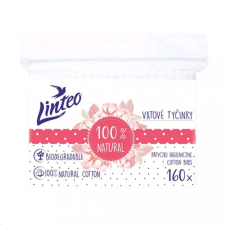 LINTEO Papír fültisztító pálcika 100% natural Linteo 160 db zacskóban fürdőkellék