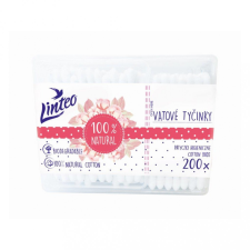 LINTEO Papír fültisztító pálcika 100% natural Linteo 200 db dobozban babaápolási kellék