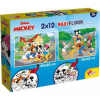 Lisciani Mickey egér 2 az 1-ben 2x12db-os maxi puzzle és színező - Lisciani (452606)