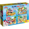 Lisciani Mickey egér 2 az 1-ben maxi 4x48db-os puzzle és színező 35x25cm - Lisciani (452616)