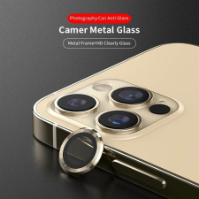 Lito Apple iPhone 12 Pro Lito S+ 3D Fém Kamera Védő Üvegfólia - Arany mobiltelefon kellék