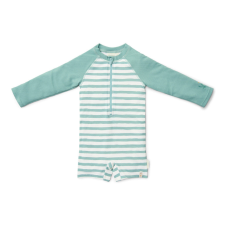  Little Dutch hosszú ujjú úszóoverál Stripes Surf Blue - 86/92 gyerek fürdőruha