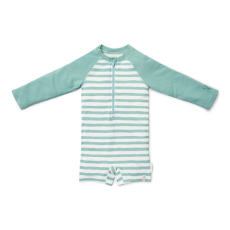  Little Dutch hosszú ujjú úszóoverál Stripes Surf Blue - 98/104