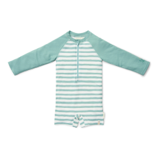 Little Dutch Little Dutch hosszú ujjú úszóoverál Stripes Surf Blue - 98/104