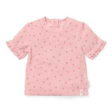  Little Dutch rövid ujjú úszó póló Sunny Flowers Blush - 86/92 gyerek fürdőruha