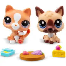  Littlest Pet Shop LPS - Németjuhász kutya és cica figuraszett játékfigura