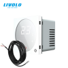 LIVOLO C7STMW LIVOLO érintős hőmérséklet kapcsoló, termosztát, padlóérzékelő szenzorral, 240V 16A, fehér