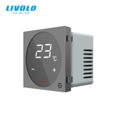 LIVOLO C7TMS LIVOLO érintős hőmérséklet kapcsoló, termosztát, 240V 16A, ezüst fűtésszabályozás