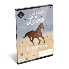 Lizzy Card Füzet tűzött A5, 40 lapos, kockás - Love Horses füzet