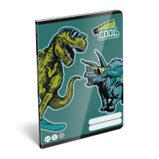 Lizzy Card Füzet tűzött A5, 40 lapos, vonalas - Dino Cool füzet