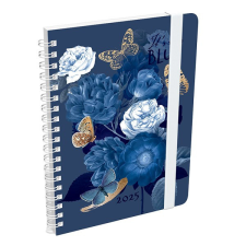 Lizzy Card Határidőnapló LIZZY CARD True Blue B/6 heti spirálozott gumis 2025. határidőnapló