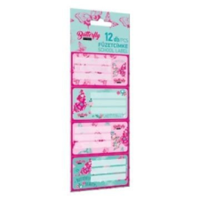Lizzy Card Lollipop: Cute Butterfly füzetcímke - 12 db-os füzetcímke