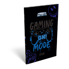 Lizzy Trade Kft. Bizományos Lizzy A6 tűzött zsebnaptár 2026 GAMER ON DUTY határidőnapló