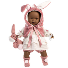 Llorens : Nicole 42cm-es síró baba nyuszis mellényben (42646) baba