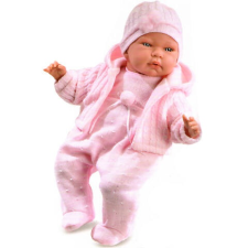 Llorens Újszülött síró baba rózsaszín ruhában 40 cm baba