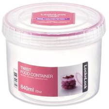 LOCKnLOCK LOCK L & L ÉLELMISZERTÁROLÓ DOBOZ TWIST KEREK 640 ML papírárú, csomagoló és tárolóeszköz
