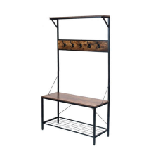 Loft cipőtároló pad fogassal és kalaptartóval - 185 cm bútor