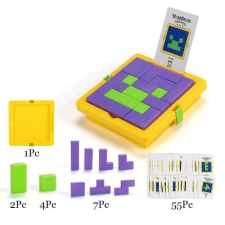 Logikai Puzzle készlet (55 db mintakártyával) logikai játék