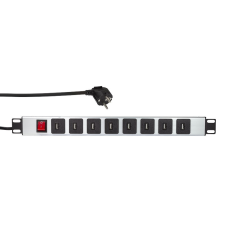LogiLink 19" PDU 8-as USB-A, kapcsolóval hosszabbító, elosztó