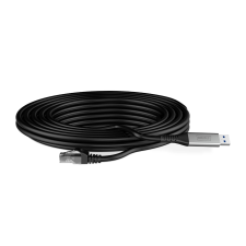 LogiLink AK-300600-050-S Összekötőkábel USB-A RJ45 1Gbps 5m fekete kábel és adapter