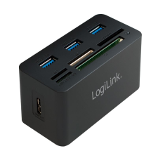 LogiLink Aluminum All-in-one USB 3.0-ás kártyaolvasó fekete (CR0042) (CR0042) kártyaolvasó