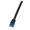 LogiLink AWG32 Patch Cable Flat Cat.6 U/UTP SlimLine 7,50m Black