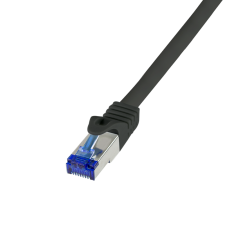 LogiLink C6A043S Cat.6A Patch kábel 1,5 m - Fekete kábel és adapter