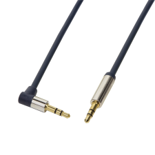 LogiLink CA11050 3, 5mm Stereo M/M 90° angled Audio Cable 0, 5m Blue kábel és adapter