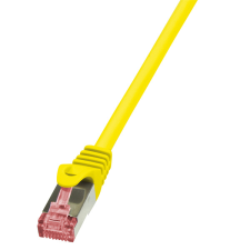 LogiLink CAT6 S/FTP Patch Kábel 0.25m Sárga kábel és adapter