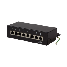 LogiLink Cat.6 Patch Panel 8 portos árnyékolt, asztali, fekete egyéb hálózati eszköz