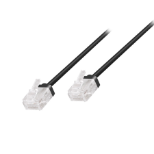 LogiLink Cat.6A Slim High-Flex patch kábel fekete 1,00 m kábel és adapter
