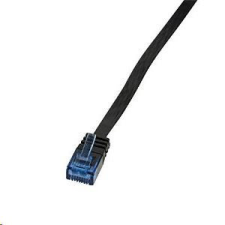 LogiLink CP0139B UTP lapos patch kábel CAT5e 10m fekete kábel és adapter