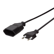 LogiLink CP123 Hálózati tápkábel 2m - Fekete kábel és adapter