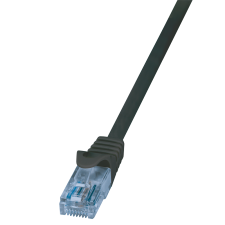 LogiLink CP3063U U/UTP CAT6a Patch kábel 3m - Fekete kábel és adapter