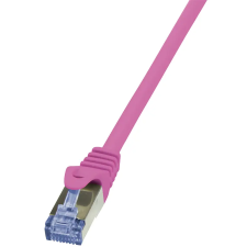 LogiLink CQ3019S CAT6A S/FTP Patch Kábel 0.25m Pink kábel és adapter