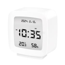 LogiLink Digitális ébresztőóra, hőmérséklet, páratartalom, szundi funkció (fehér) (LOGILINK_SC0120) időjárásjelző