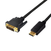 LogiLink DisplayPort apa - DVI-D(24+1) Dual Link apa kábel fekete 5m (CV0133) (CV0133)