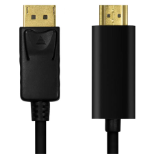 LogiLink - DisplayPort cable; DP 1.2 to HDMI 1.4; black; 3m kábel és adapter