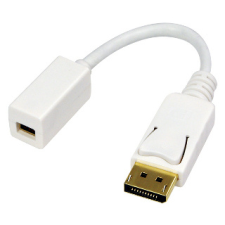 LogiLink DisplayPort kábel, DP/M - mDP/F, 1080p, fehér, 0,15 m kábel és adapter