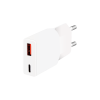 LogiLink Dual-USB GaN töltő, 1x USB-C (PD), 1x USB-A (QC), 20 W, fehér (PA0346) (PA0346)