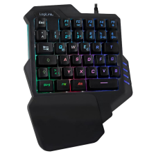 LogiLink egykezes gaming billentyűzet fekete (ID0181) - Bontott termék! billentyűzet