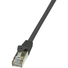 LogiLink F/UTP patch kábel Cat.5e 1m fekete (CP1033S) (CP1033S) kábel és adapter