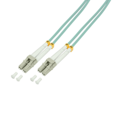  Logilink Fiber duplex patch kábel, OM3, 50/125 , LC-LC, aqua, 2 m kábel és adapter