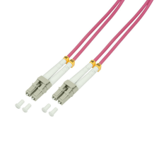 LogiLink Fiber duplex patch kábel, OM4, 50/125 , LC-LC, lila, 150 m kábel és adapter