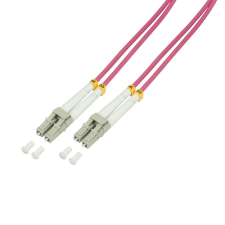 LogiLink Fiber duplex patch kábel, OM4, 50/125 , LC-LC, lila, 200 m kábel és adapter